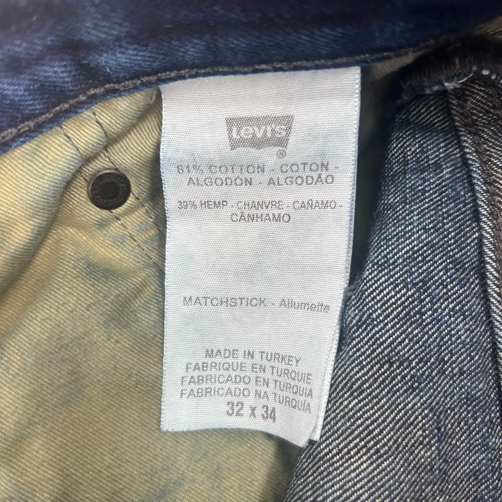 Levi's men’s jeans matchstick Dark Indigo Acid Washed Straight Leg